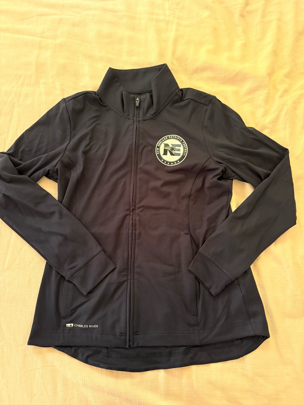 Charles River Apparel Women's navy Zip-Front Utility Jacket- Patriots